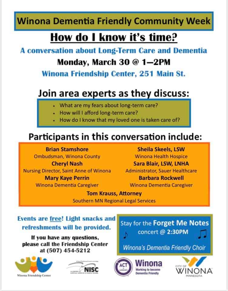 Community Outreach Events at Sauer Health Care in Winona MN